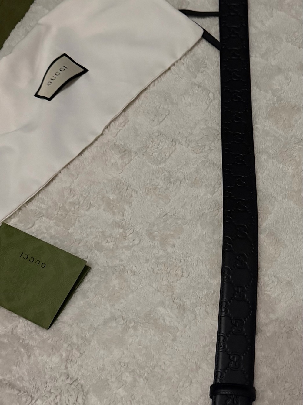 Men’s Gucci Belt – Size 95 (Black Leather with Silver GG Buckle) Authentic - Picture 5 of 9